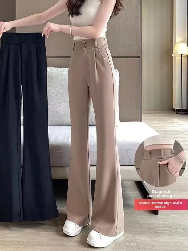 Women's High Waist Wide Leg Pants Spring 2026 Casual Style Micro Flared Trousers Drapey Versatile Slimming Loose Fit
Women's High Waist Wide Leg Pants Spring 2026 Casual Style Micro Flared Trousers Drapey Versatile Slimming Loose Fit