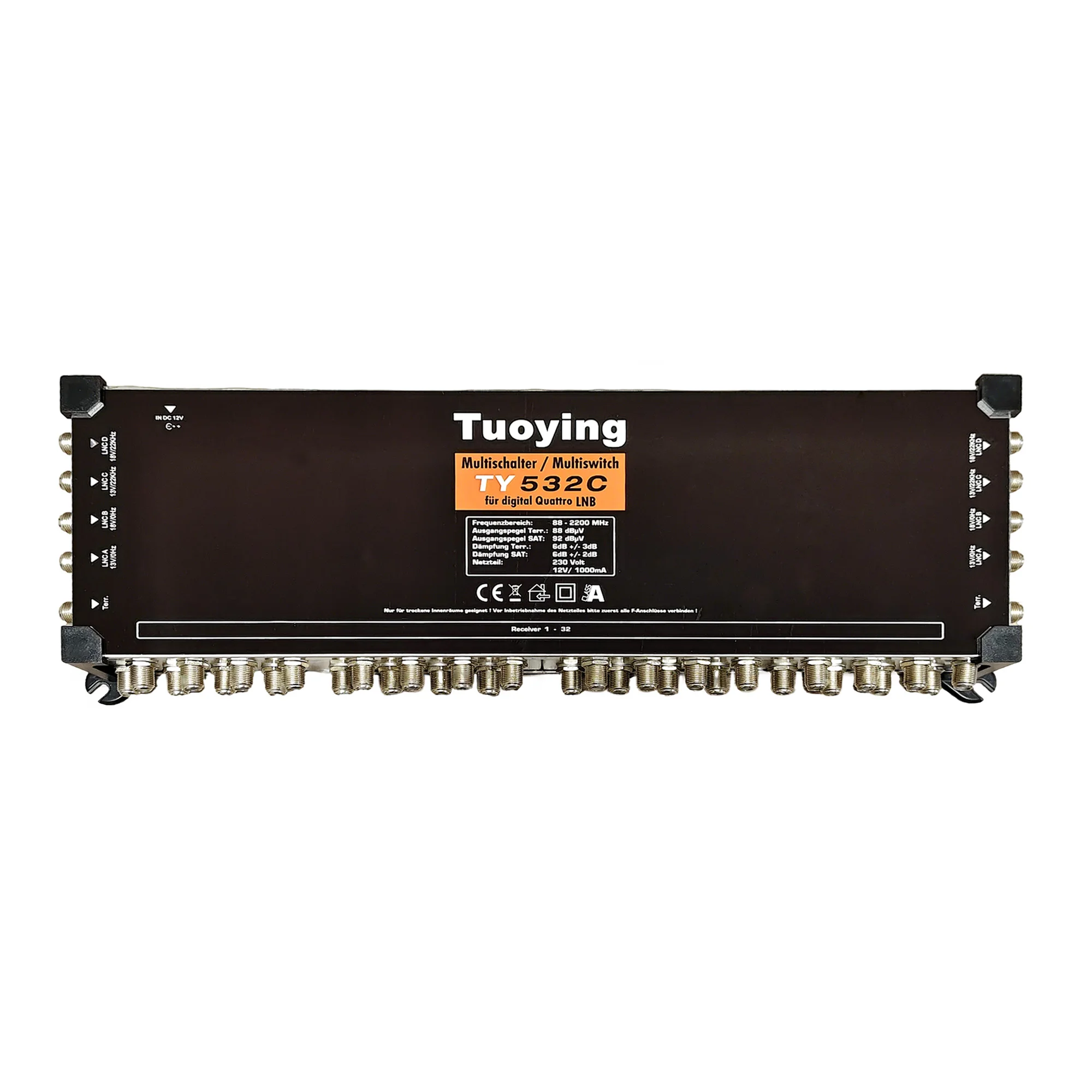 Мультипереключатель TY532C для цифрового Quattro LNB
Мультипереключатель TY532C для цифрового Quattro LNB