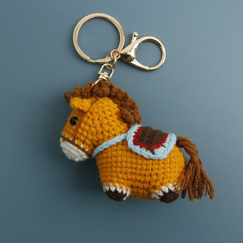 Colored Small Horse Series Crochet Keychain Knitting Cartoon Animal Doll Keyrings Wholesale Cute Pony Keychain Custom Accessory
Colored Small Horse Series Crochet Keychain Knitting Cartoon Animal Doll Keyrings Wholesale Cute Pony Keychain Custom Accessory