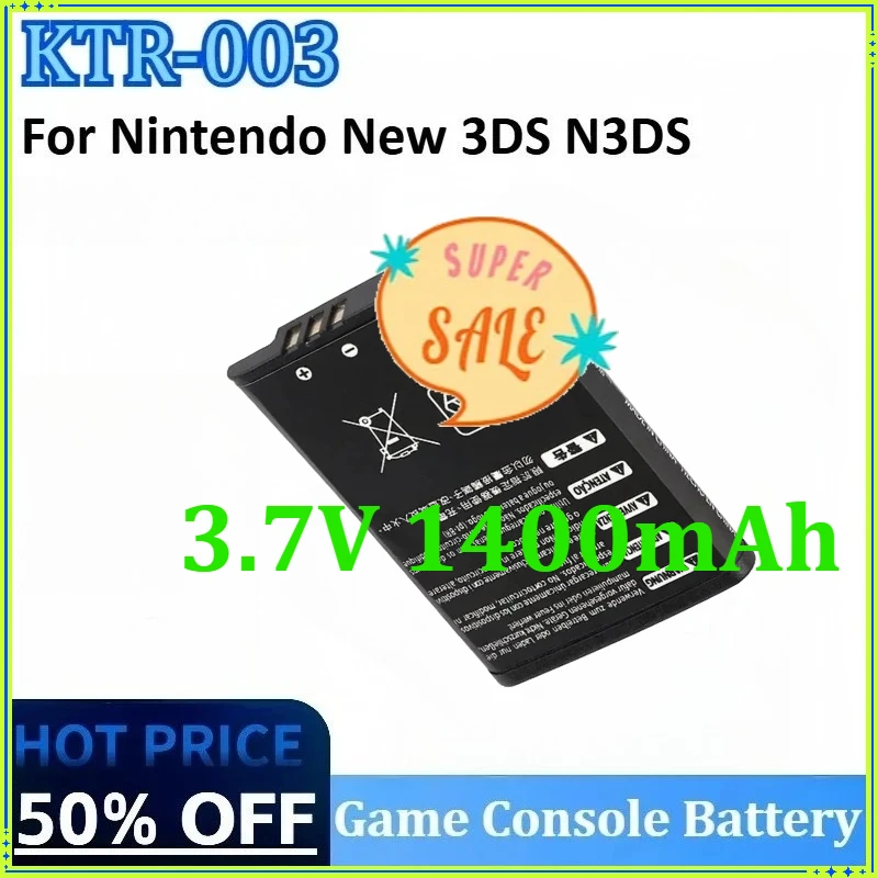 For Nintendo 3DS N3DS New 3DS High Quality Rechargeable Batteries New KTR-003 3.7V 1400mAh Replacement Games Console Battery
For Nintendo 3DS N3DS New 3DS High Quality Rechargeable Batteries New KTR-003 3.7V 1400mAh Replacement Games Console Battery