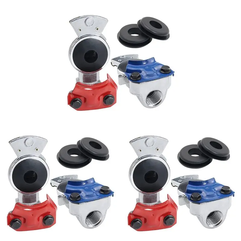 Better-6X Universal Gladhand Emergency & Service Brake Air Hose Coupling Connectors Glad Hands Parts
Better-6X Universal Gladhand Emergency & Service Brake Air Hose Coupling Connectors Glad Hands Parts