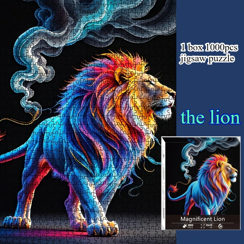 White Cardboard 1 Box 1000pcs Jigsaw Puzzles for Adults The Lion Jigsaw Puzzle - Finished Size:70x50cm
White Cardboard 1 Box 1000pcs Jigsaw Puzzles for Adults The Lion Jigsaw Puzzle - Finished Size:70x50cm