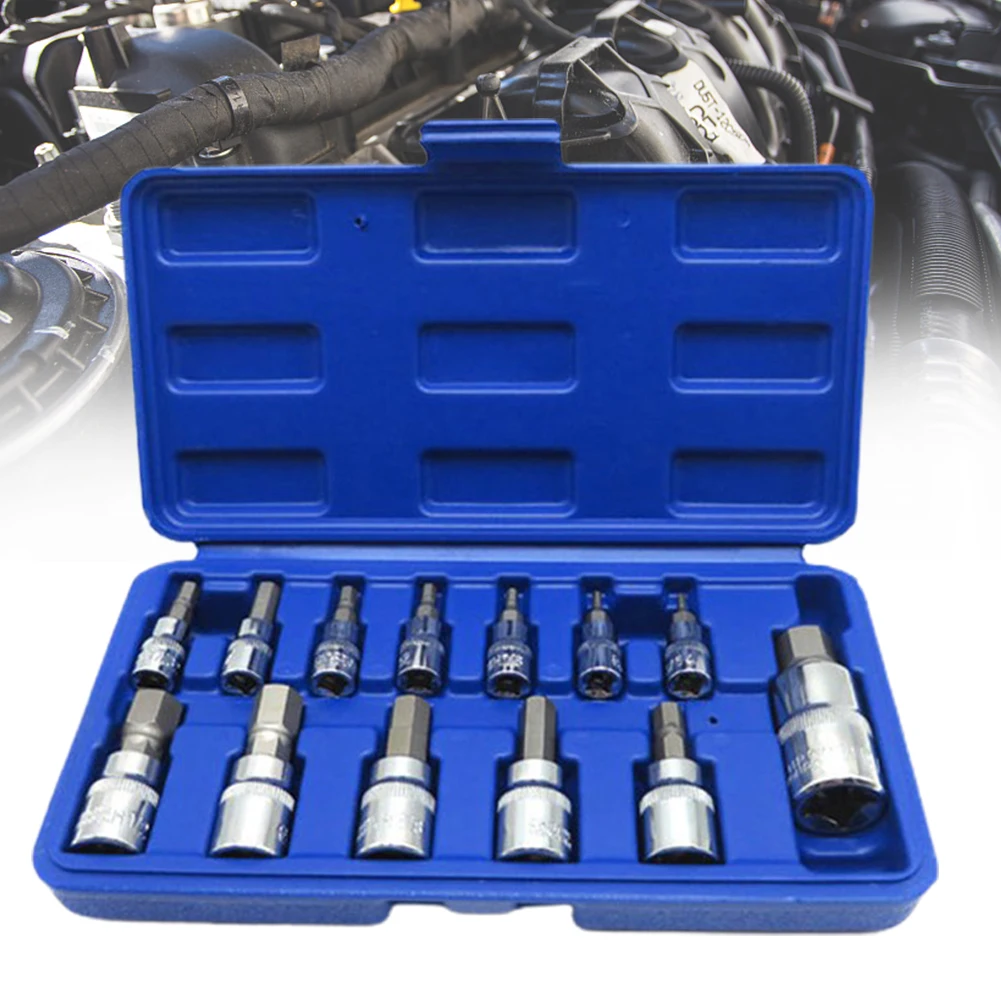 13pcs Spanner Socket Set Torx Screwdriver Bits Socket Hand Tools H5/64 H3/32 H1/8 H5/32 H3/16 H7/32 H1/4 H9/32 H5/16 H3/8 H7/16
13pcs Spanner Socket Set Torx Screwdriver Bits Socket Hand Tools H5/64 H3/32 H1/8 H5/32 H3/16 H7/32 H1/4 H9/32 H5/16 H3/8 H7/16
