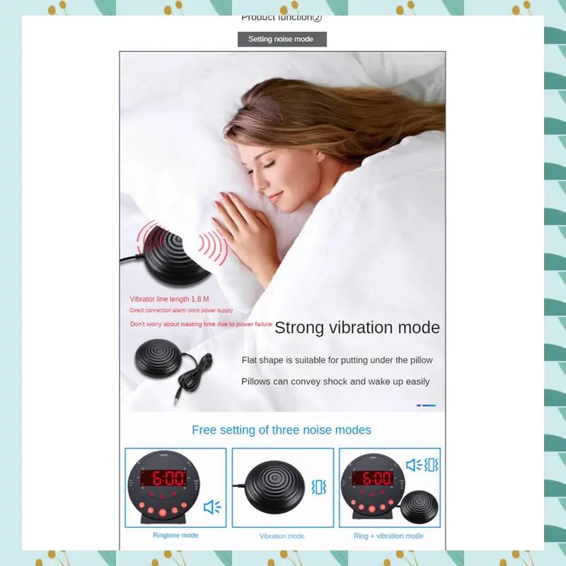 A71P 1 SET Powerful Vibration Alarm Clock Elderly Deaf Home Digital Extra Loud Vibration Clock For Hearing Impaired EU Plug
A71P 1 SET Powerful Vibration Alarm Clock Elderly Deaf Home Digital Extra Loud Vibration Clock For Hearing Impaired EU Plug