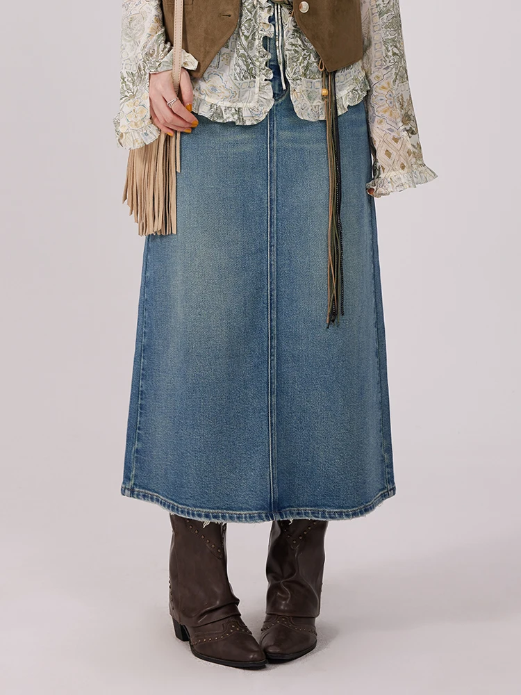 Юбка Boran с высокой талией, А-силуэт, ретро-деним, женская модная повседневная юбка из смесового хлопка с карманами и разрезом сзади
Юбка Boran с высокой талией, А-силуэт, ретро-деним, женская модная повседневная юбка из смесового хлопка с карманами и разрезом сзади