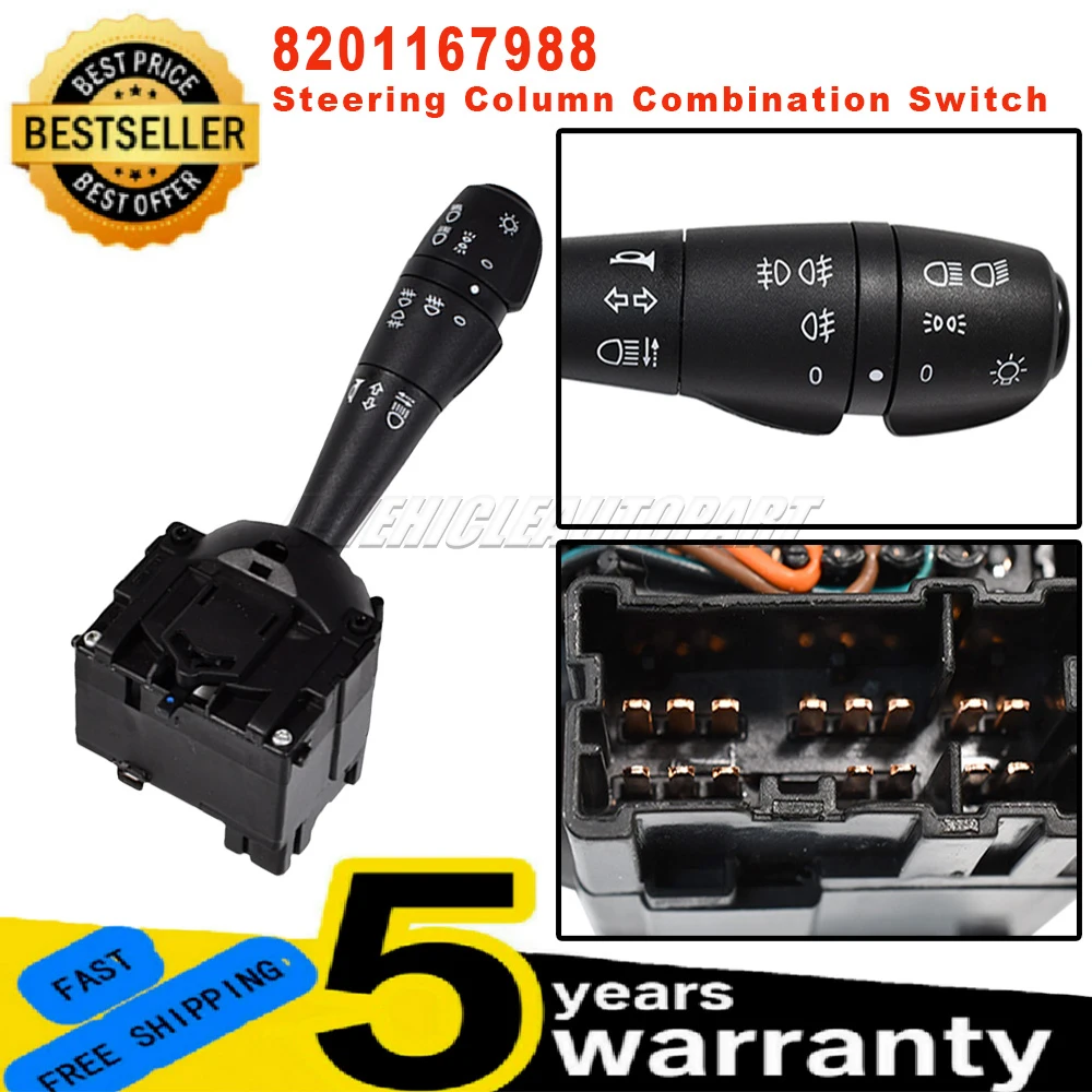 Новый 8201167988 681726046R для Dacia Dokker Lodgy Logan Nova Sandero, комбинированный переключатель рулевой колонки, 15-контактные автомобильные аксессуары
Новый 8201167988 681726046R для Dacia Dokker Lodgy Logan Nova Sandero, комбинированный переключатель рулевой колонки, 15-контактные автомобильные аксессуары