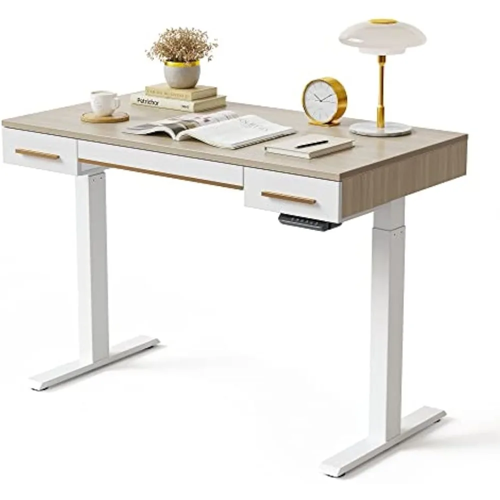 Mid Century Modern Electric Standing Desk with 3 Drawers, 48 x 26 Inches Whole Piece Sit Stand Up Home Office Desk
Mid Century Modern Electric Standing Desk with 3 Drawers, 48 x 26 Inches Whole Piece Sit Stand Up Home Office Desk