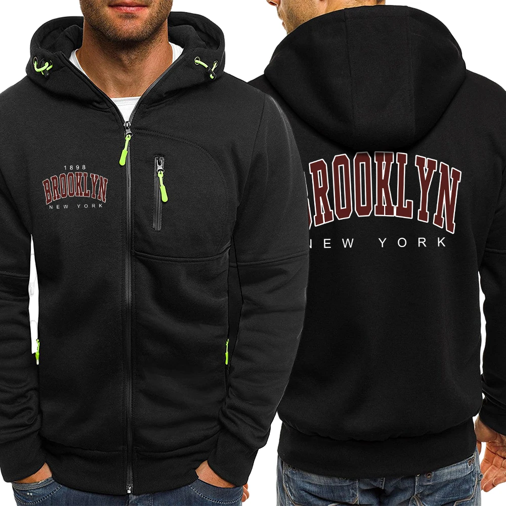 1898 Brooklyn New York Print Malezipper Jackets Loose Casual Hoodies Street Fleece Sportswear Vintage Pocket Clothing Male
1898 Brooklyn New York Print Malezipper Jackets Loose Casual Hoodies Street Fleece Sportswear Vintage Pocket Clothing Male