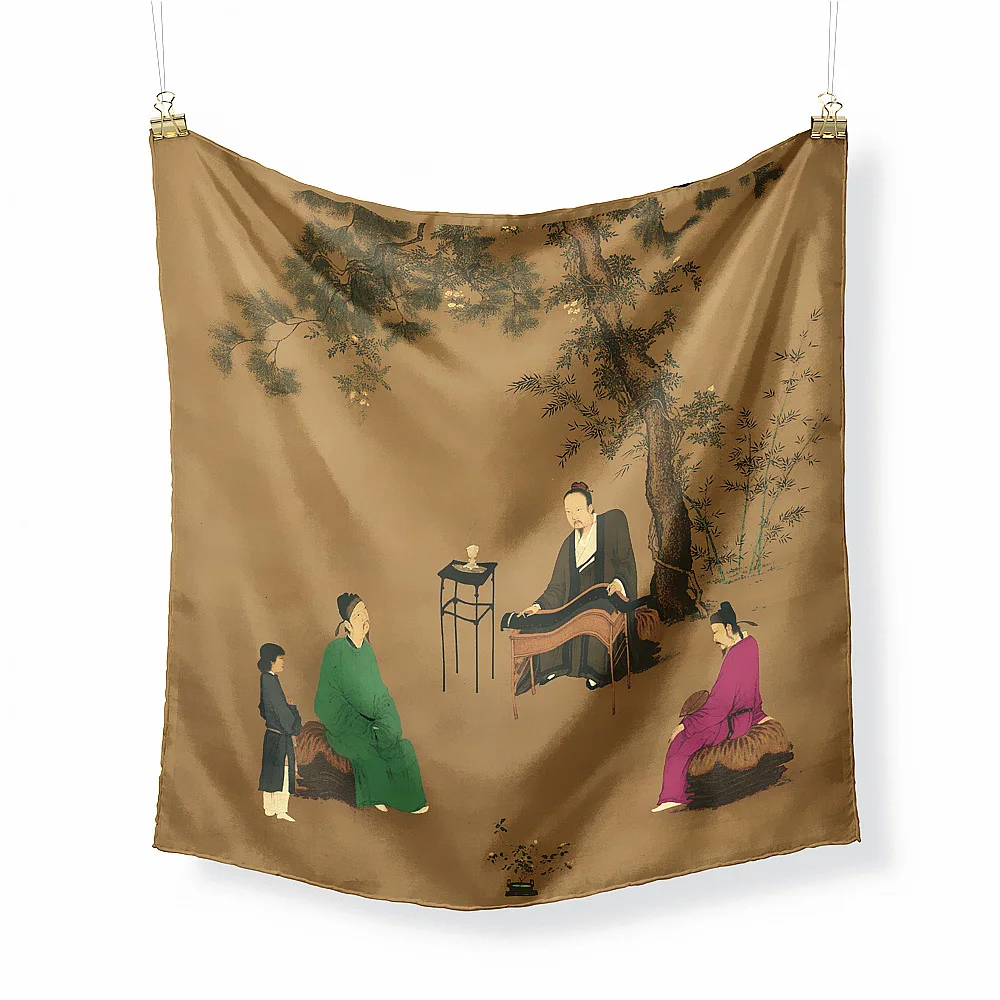 Universal Seasonal 53cm Fashionable Ladies' Twill Scarf Small Square Scarf Shawl Chinese Style Print Polyester Fiber Scarf
Universal Seasonal 53cm Fashionable Ladies' Twill Scarf Small Square Scarf Shawl Chinese Style Print Polyester Fiber Scarf