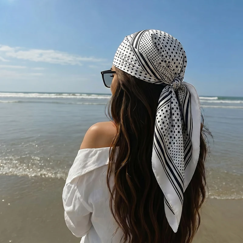 Luxury Satin Square Scarf Polka Dot Four Grid Hijab Soft Bandana for Women Vacation Beach Headscarf Neck Wrap Hair Accessory
Luxury Satin Square Scarf Polka Dot Four Grid Hijab Soft Bandana for Women Vacation Beach Headscarf Neck Wrap Hair Accessory