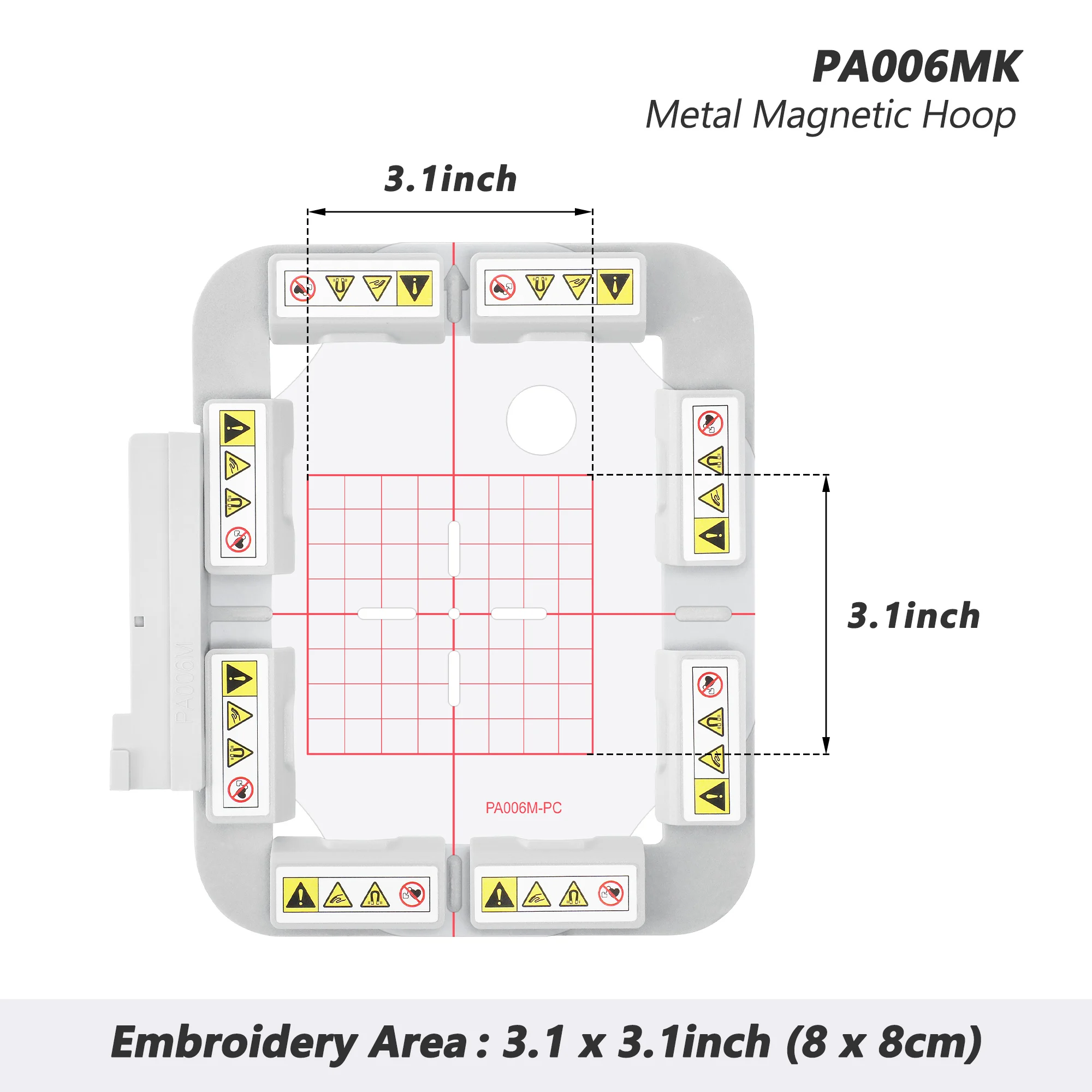 Magnetic Embroidery Hoop PA006MK 3.1x3.1in 80x80mm fit for Pfaff creative™ 4.5/4.0/3.0/2.0./1.5 creative sensation version icon
Magnetic Embroidery Hoop PA006MK 3.1x3.1in 80x80mm fit for Pfaff creative™ 4.5/4.0/3.0/2.0./1.5 creative sensation version icon