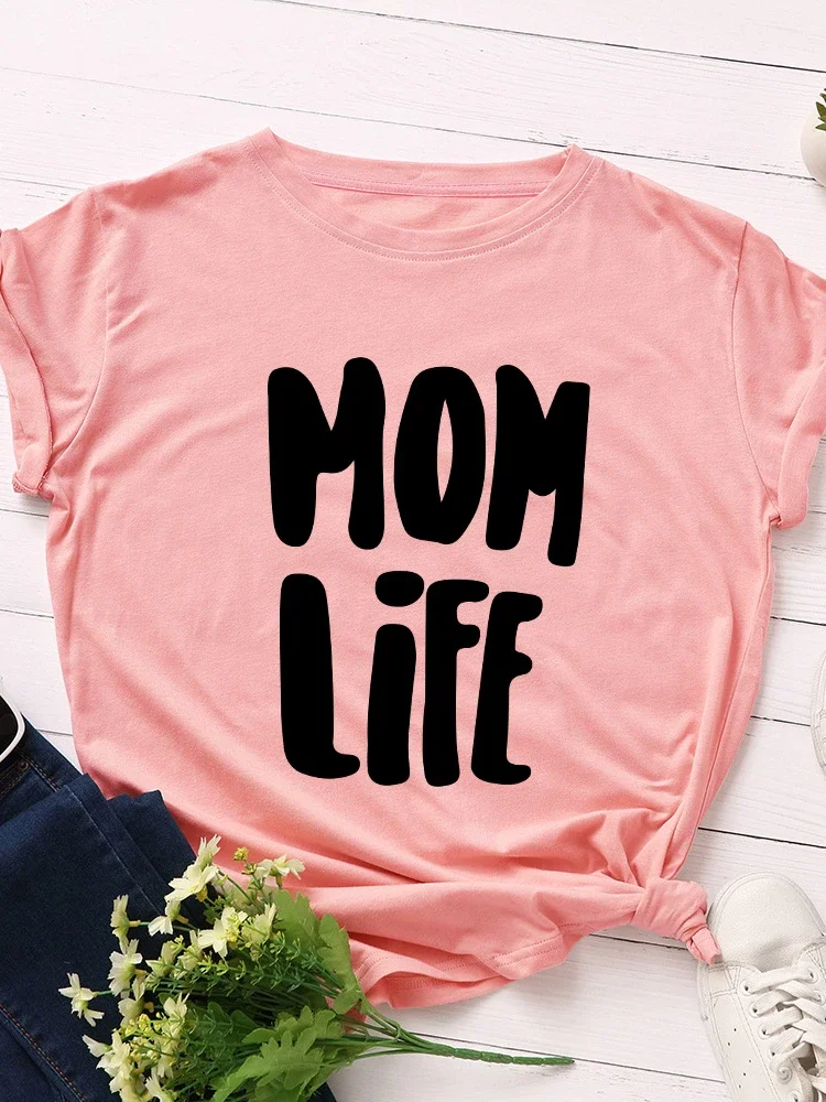 Mom Life Black Letter Print Women T Shirt Short Sleeve O Neck Loose Women Tshirt Ladies Tee Shirt Tops Camisetas Mujer
Mom Life Black Letter Print Women T Shirt Short Sleeve O Neck Loose Women Tshirt Ladies Tee Shirt Tops Camisetas Mujer