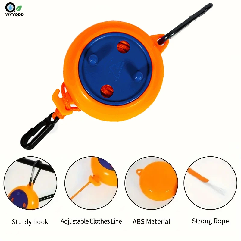 Retractable Clothesline,Portable,Lightweight,Compact,Durable with Carabiner Clip for Camping & Travel,Clotheslines
Retractable Clothesline,Portable,Lightweight,Compact,Durable with Carabiner Clip for Camping & Travel,Clotheslines