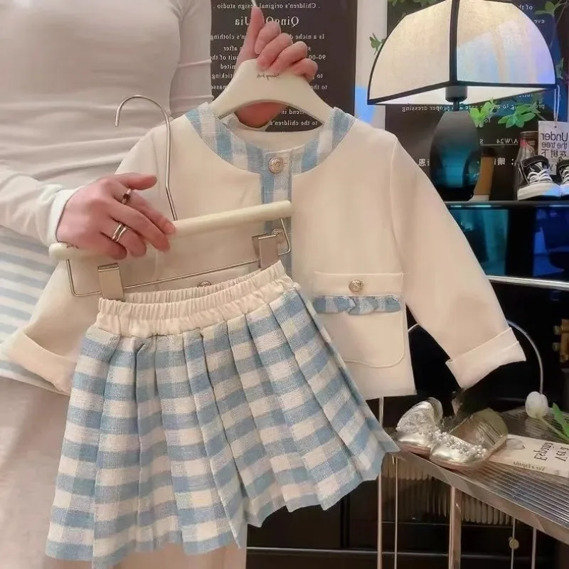 TOY-2025Spring New Pleated Skirt Set for Girls, Elegant Top Coat and Short Skirt, Fresh Two-Piece Set
TOY-2025Spring New Pleated Skirt Set for Girls, Elegant Top Coat and Short Skirt, Fresh Two-Piece Set