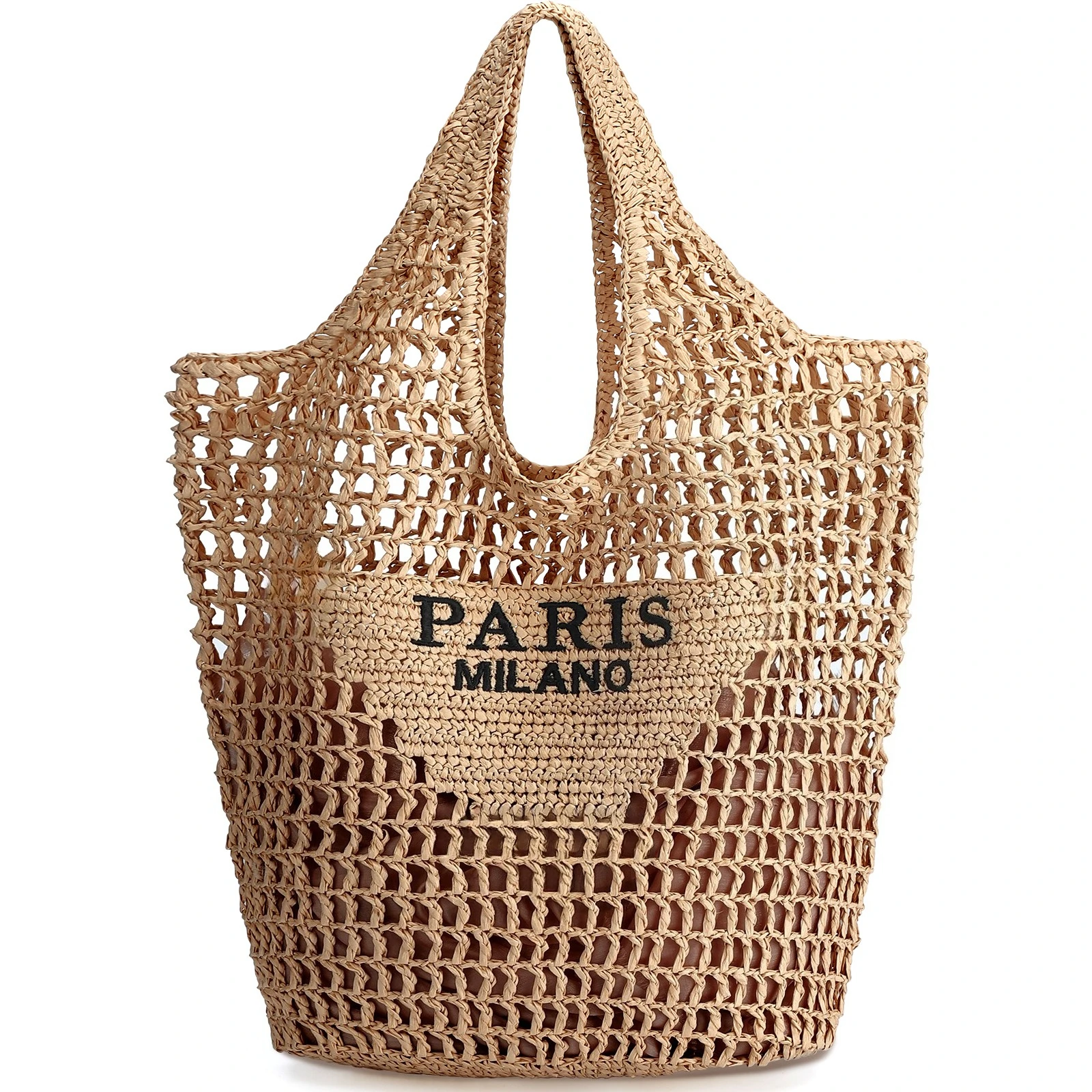 Straw Beach Bags for Women - Women Beach Handmade Woven Tote Bag, Summer Mesh Hollow Shoulder Bag for Holiday
Straw Beach Bags for Women - Women Beach Handmade Woven Tote Bag, Summer Mesh Hollow Shoulder Bag for Holiday
