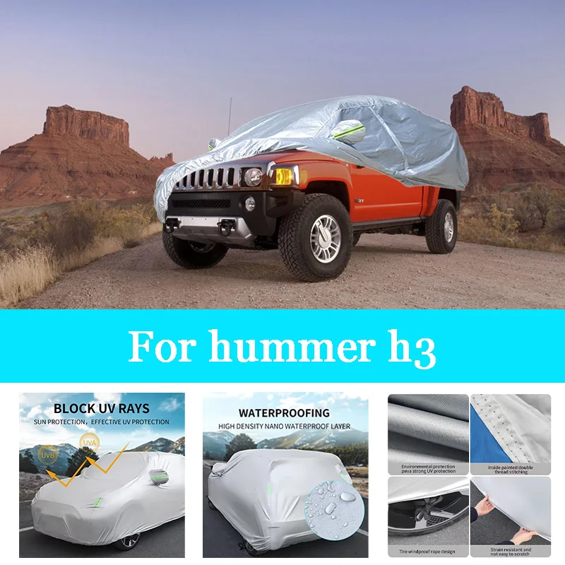 Car Cover Outdoor Full Exterior Snow Cover Sunshade Waterproof Dustproof Protection with Reflective Strips for Hummer H3
Car Cover Outdoor Full Exterior Snow Cover Sunshade Waterproof Dustproof Protection with Reflective Strips for Hummer H3