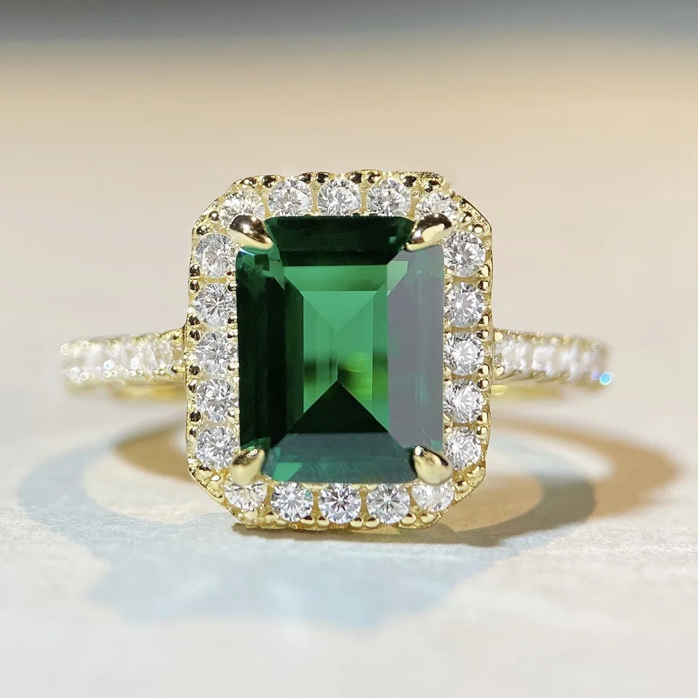 Luxury Solid Platinum PT950 18K gold 3 karat Emerald Ring Pagoda Cut Women's Diamond Ring
Luxury Solid Platinum PT950 18K gold 3 karat Emerald Ring Pagoda Cut Women's Diamond Ring