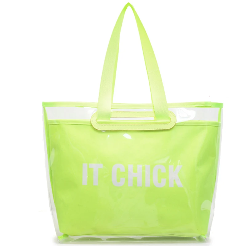PVC Transparent Shoulder Bag Large Capacity Clear Jelly Bag Water Proof Multifunctional Tote Bag Women Travel Bag
PVC Transparent Shoulder Bag Large Capacity Clear Jelly Bag Water Proof Multifunctional Tote Bag Women Travel Bag