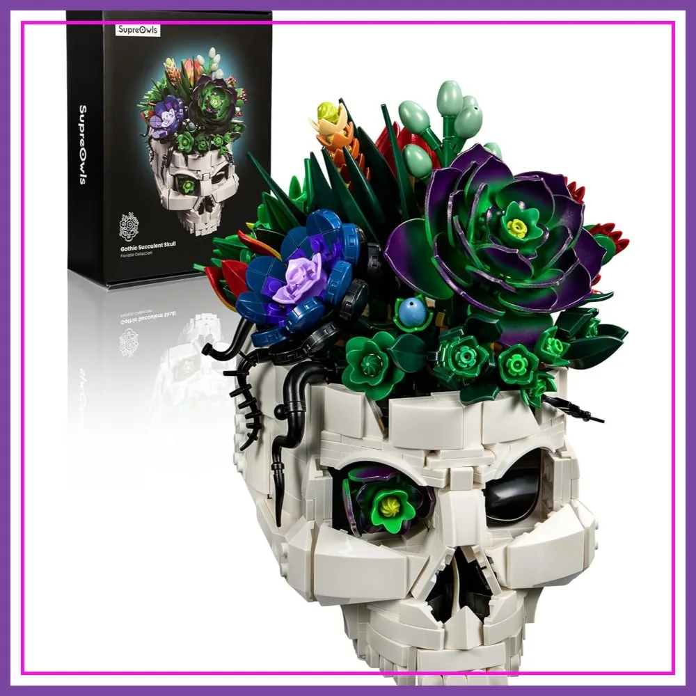 Succulent Skull Planter Building Set, Botanical Skeleton Pot Collection, Horror Plant Decoration Blocks for Adults, Mother's Day Gift
Succulent Skull Planter Building Set, Botanical Skeleton Pot Collection, Horror Plant Decoration Blocks for Adults, Mother's Day Gift