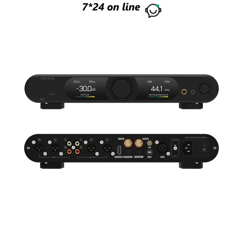 TOPPING DX9 15-летие ЦАП Усилитель для наушников Hi-Res Audio AKM AK4499EQ AK4118AEQ чипы PCM768 LDAC Пульт дистанционного управления
TOPPING DX9 15-летие ЦАП Усилитель для наушников Hi-Res Audio AKM AK4499EQ AK4118AEQ чипы PCM768 LDAC Пульт дистанционного управления