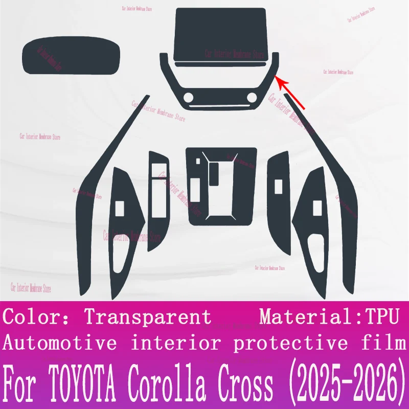 For TOYOTA Corolla Cross (2025-2026) Car Interior Center Console Transparent TPU Protective Film Anti-scratch Repair Film
For TOYOTA Corolla Cross (2025-2026) Car Interior Center Console Transparent TPU Protective Film Anti-scratch Repair Film