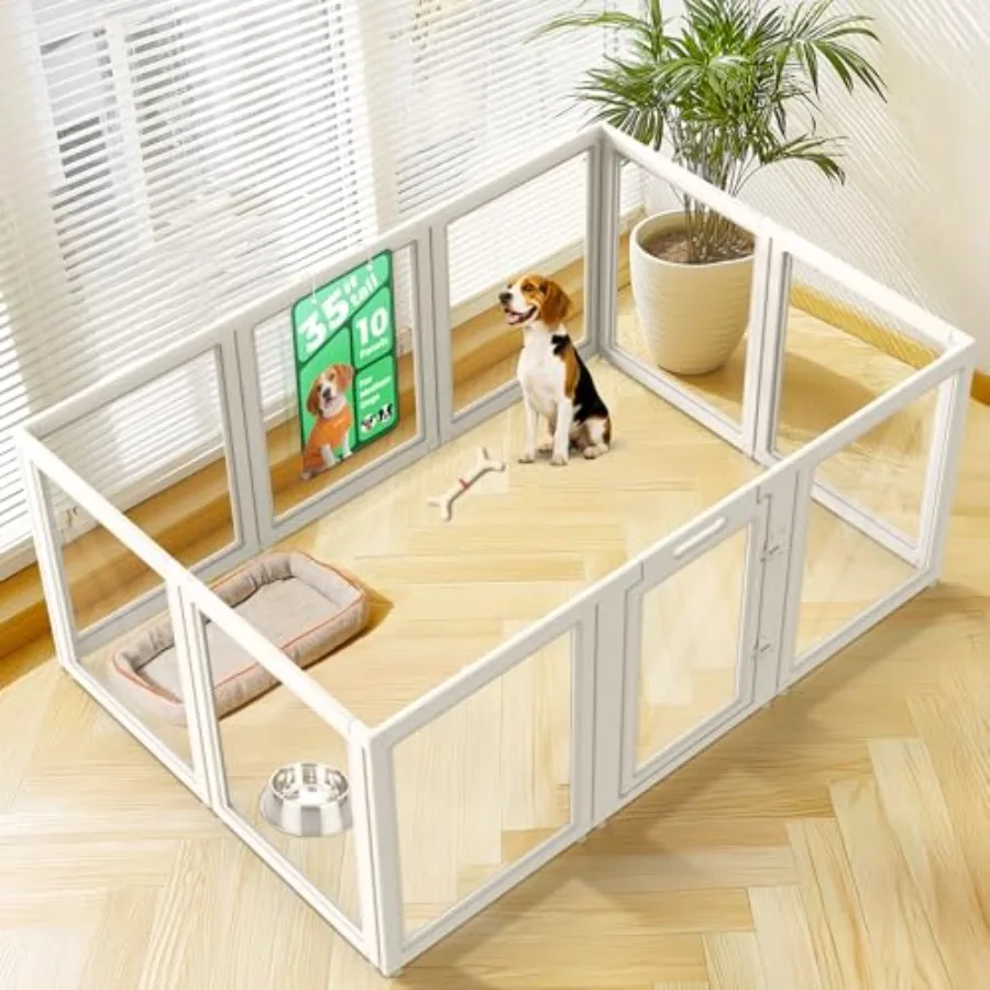 Вольер для собак AuraSpace из акрила, для средних пород, 35 дюймов, 10 панелей, белый
Вольер для собак AuraSpace из акрила, для средних пород, 35 дюймов, 10 панелей, белый