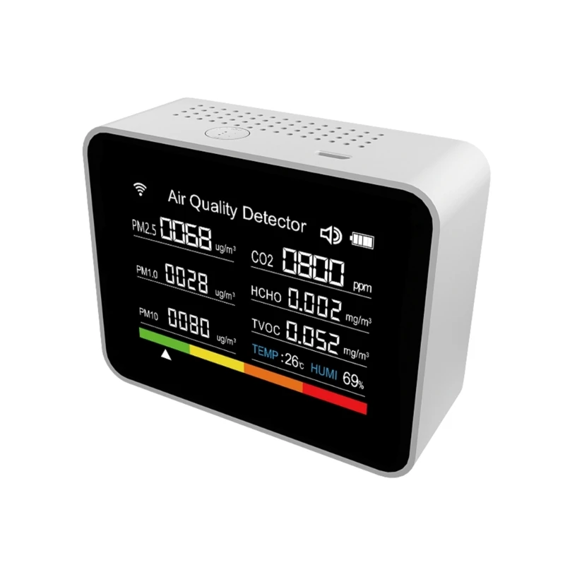 Portable Indoor Thermometer 13 in 1 Professional Sensors for Visualizing Health and Comfort Testing TVOC HCHO PM2.5
Portable Indoor Thermometer 13 in 1 Professional Sensors for Visualizing Health and Comfort Testing TVOC HCHO PM2.5