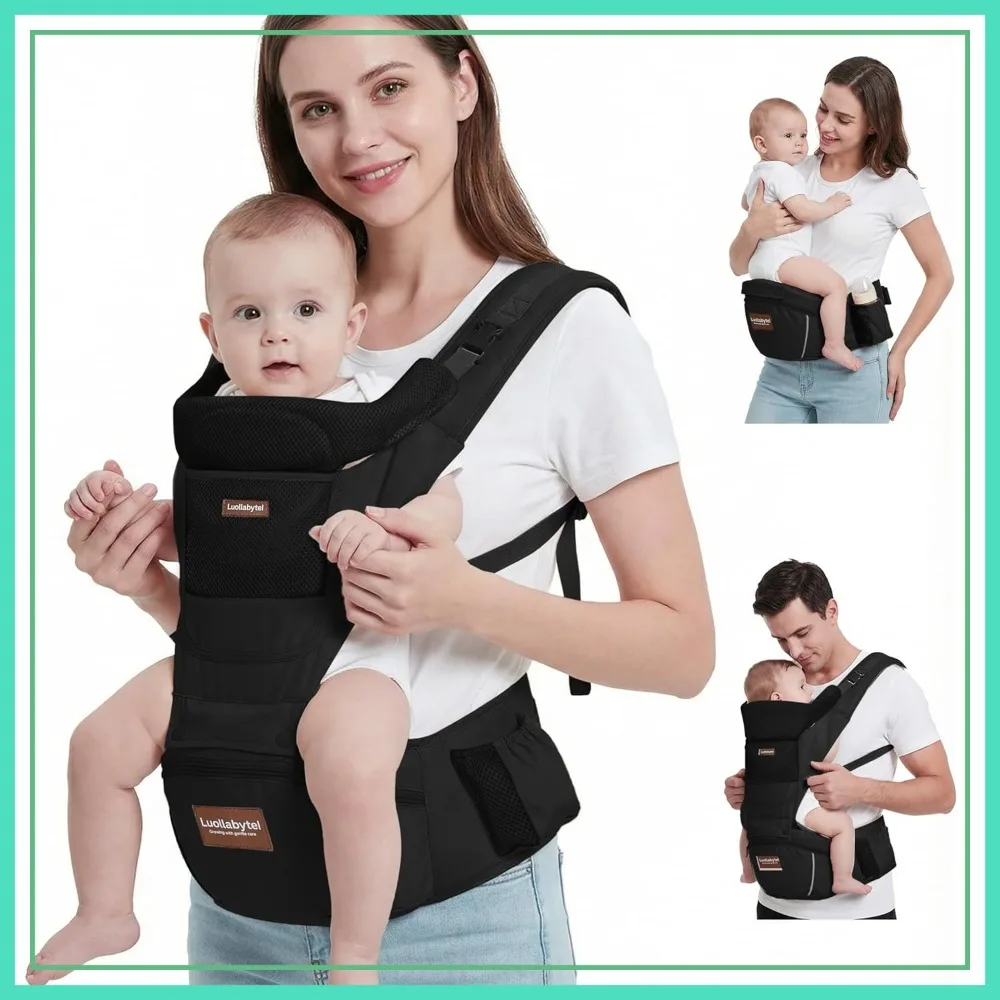 6-in-1 Baby Carrier with Hip Seat, Forward-Facing, Adjustable, Hands-Free Infant Holder
6-in-1 Baby Carrier with Hip Seat, Forward-Facing, Adjustable, Hands-Free Infant Holder
