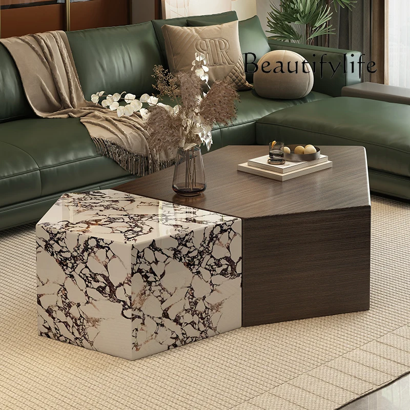 Geometric coffee table living room home office stainless steel special-shaped new Italian style antique combination
Geometric coffee table living room home office stainless steel special-shaped new Italian style antique combination