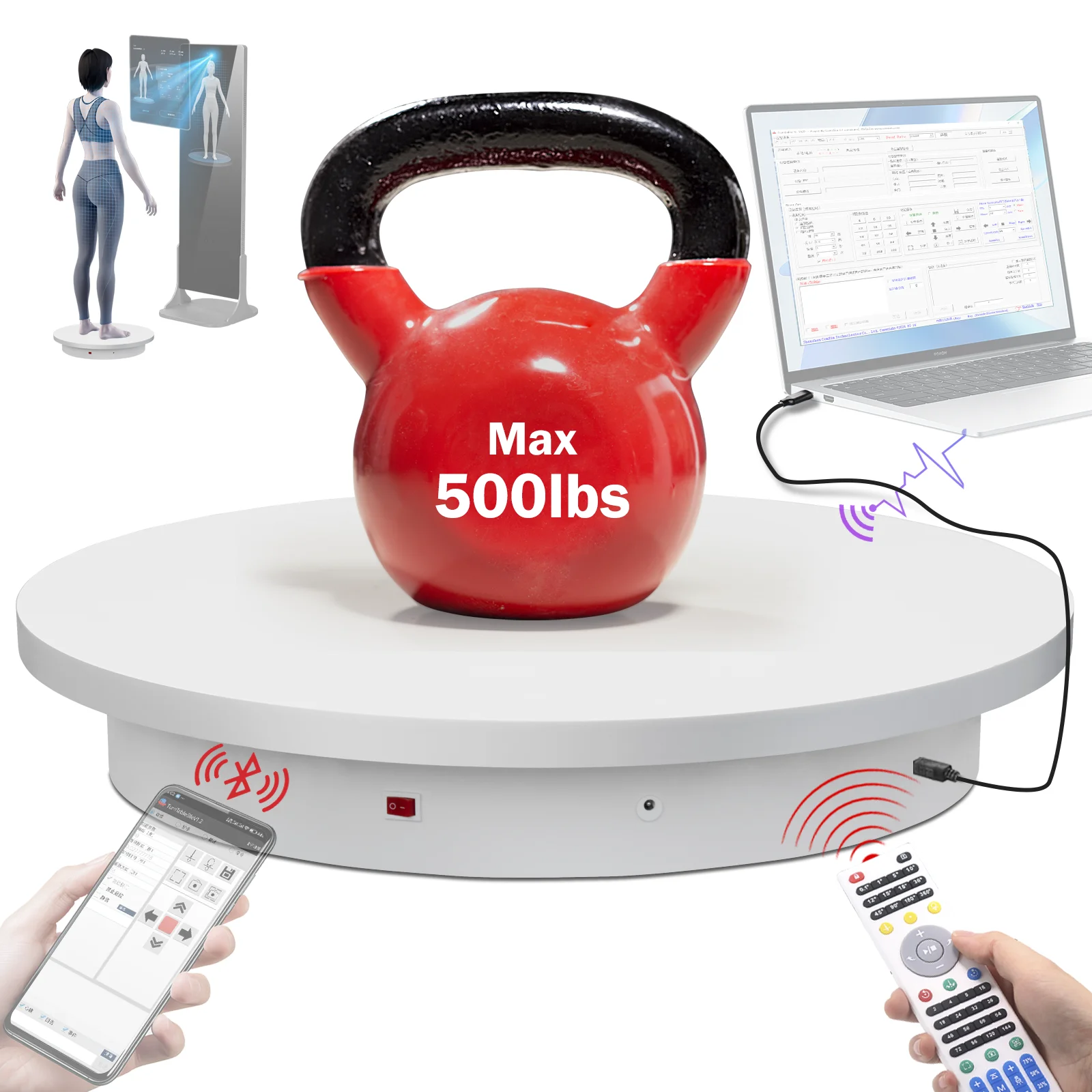 NT600RUBL 60cm Smart Electric Turntable with USB Bluetooth IR Remote Supports Origin Memory and Multi Step Rotation
NT600RUBL 60cm Smart Electric Turntable with USB Bluetooth IR Remote Supports Origin Memory and Multi Step Rotation