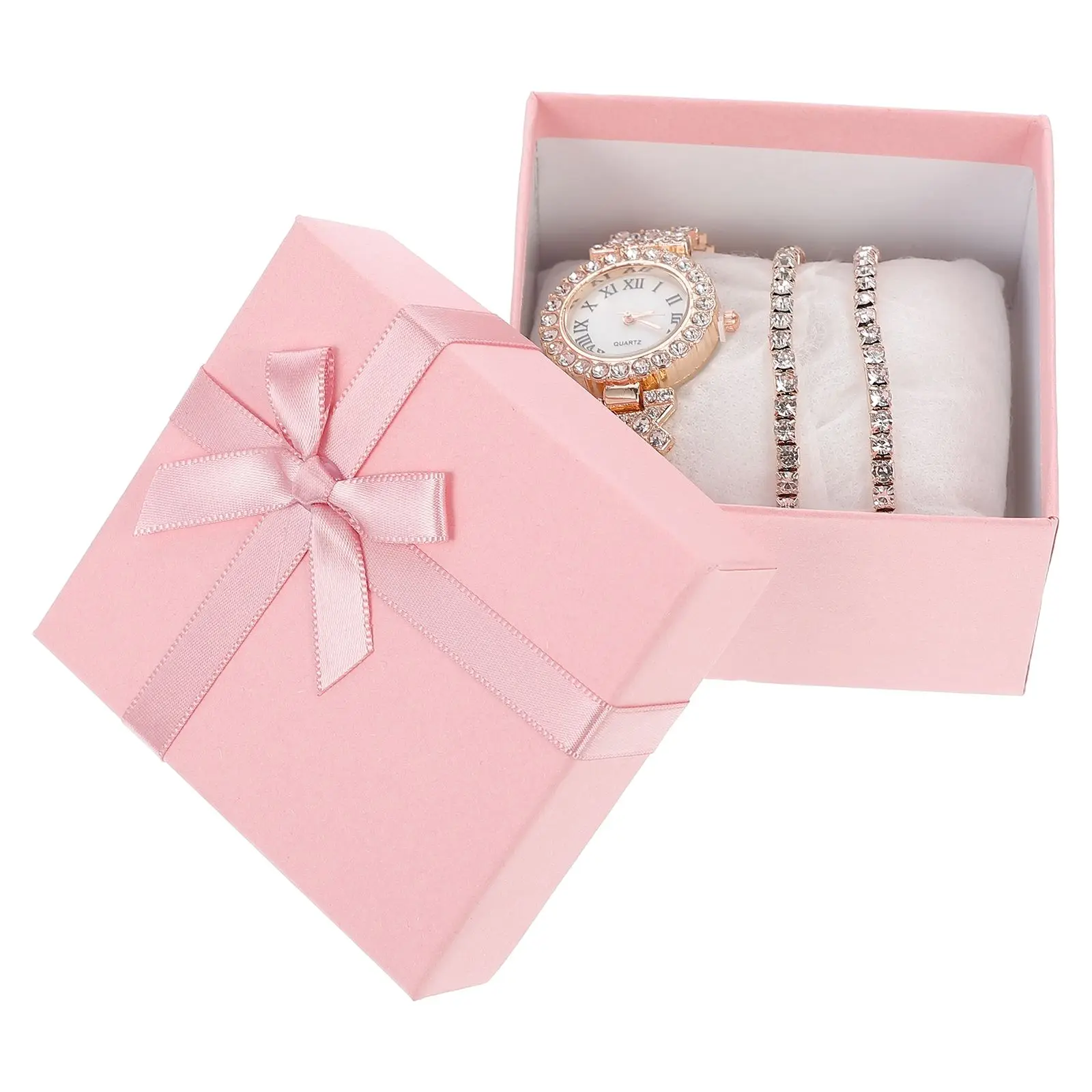2Pcs Quartz Watch Bracelet Set Rhinestone Diamond Stainless Steel Ladies Rose Gold Fashion Girls Daily Wear Accessories
2Pcs Quartz Watch Bracelet Set Rhinestone Diamond Stainless Steel Ladies Rose Gold Fashion Girls Daily Wear Accessories