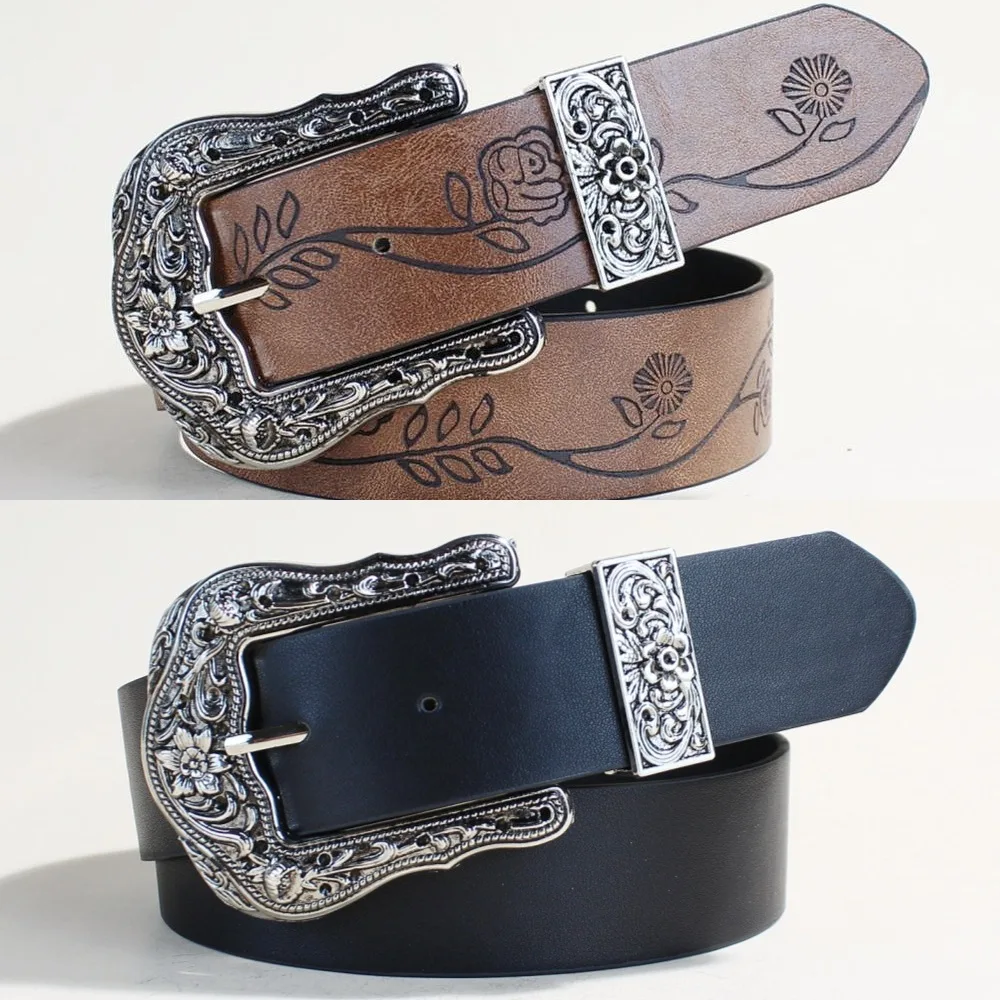 European and American Style Spice Girls Daily Retro Brown Texture Niche Pin Buckle Belt Print Pattern
European and American Style Spice Girls Daily Retro Brown Texture Niche Pin Buckle Belt Print Pattern