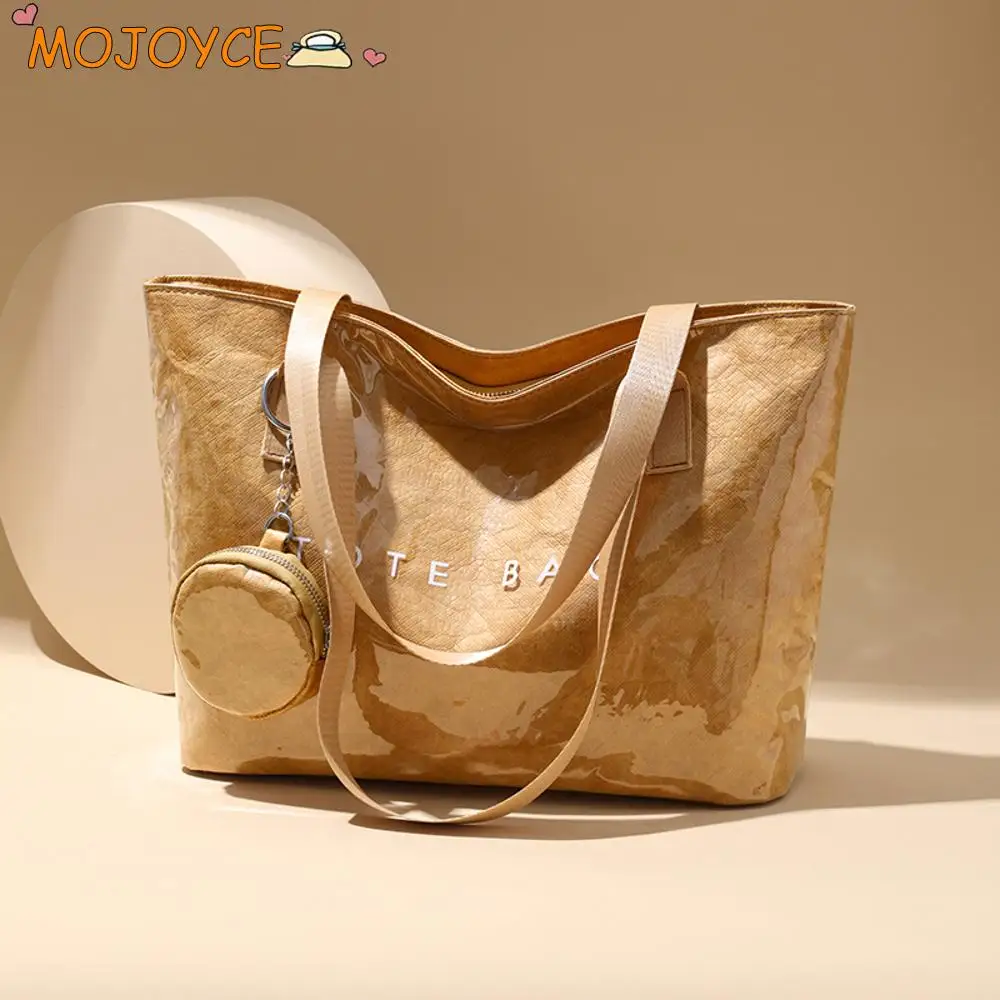 PVC Casual Tote Bag Large Capacity Jelly Handbag Waterproof Dupont Paper Hobo Shoulder Bag Top-Handle Bags with Matching Clutch
PVC Casual Tote Bag Large Capacity Jelly Handbag Waterproof Dupont Paper Hobo Shoulder Bag Top-Handle Bags with Matching Clutch