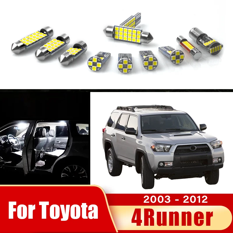 Car LED Bulbs For Toyota 4Runner 2003 - 2006 2007 2008 2009 2010 2011 2012 15pcs Interior Dome Lamp Trunk Lights Accessories
Car LED Bulbs For Toyota 4Runner 2003 - 2006 2007 2008 2009 2010 2011 2012 15pcs Interior Dome Lamp Trunk Lights Accessories
