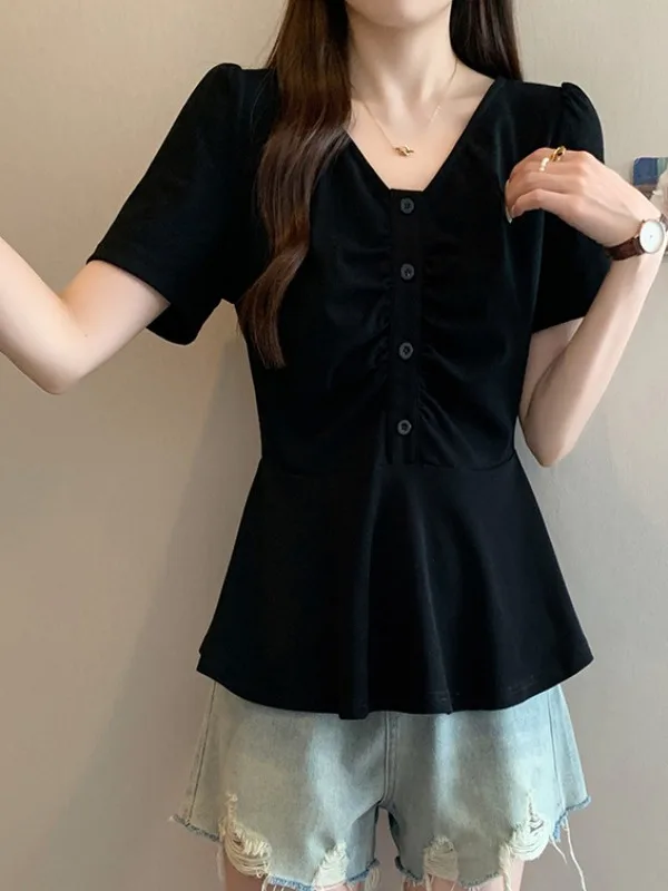 plus Size Women's T-Shirt V-Neck Short Sleeve Floral Slimming Summer Casual Style High Waist Decorative Stitching
plus Size Women's T-Shirt V-Neck Short Sleeve Floral Slimming Summer Casual Style High Waist Decorative Stitching