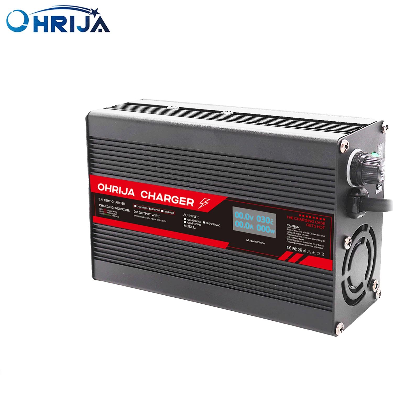 43.8V 6A LiFePO4 Display Battery Charger 12S 38.4V High power with cooling fan for electric vehicle smart charger
43.8V 6A LiFePO4 Display Battery Charger 12S 38.4V High power with cooling fan for electric vehicle smart charger