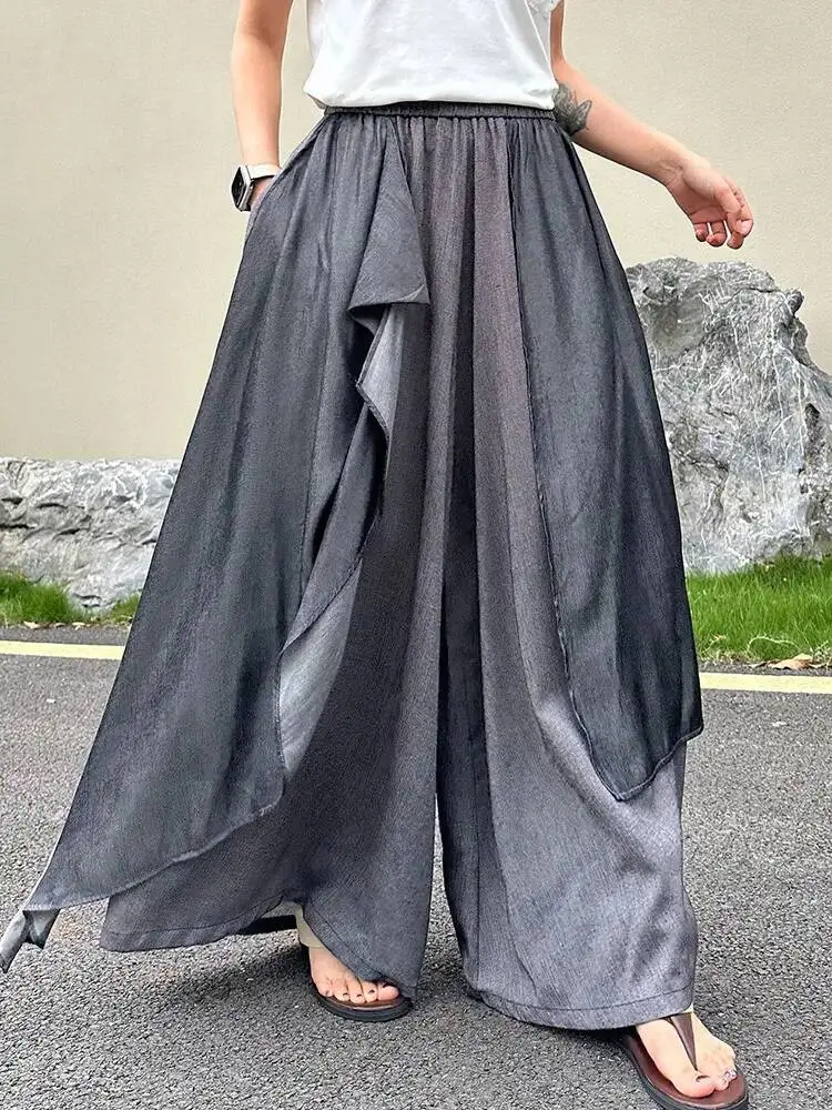 Elastic Waist High Gray Irregular Spliced Long Wide Leg Pants New Trousers Women Fashion Spring Autumn 2026 BW3U
Elastic Waist High Gray Irregular Spliced Long Wide Leg Pants New Trousers Women Fashion Spring Autumn 2026 BW3U