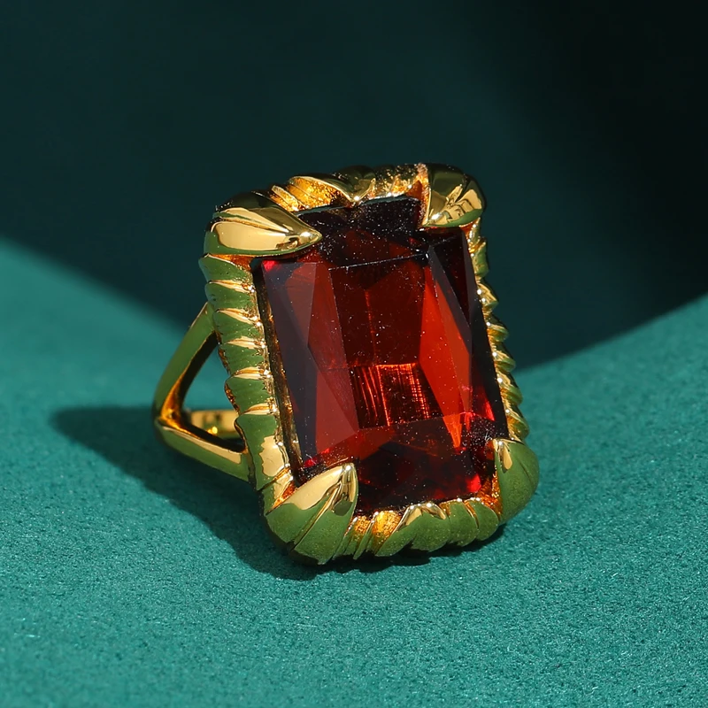 Antique Gold Plated Orange Square Crystal Rings Designer Vintage Wedding Jewelry Luxury 2026 For Girls New Trends Party
Antique Gold Plated Orange Square Crystal Rings Designer Vintage Wedding Jewelry Luxury 2026 For Girls New Trends Party