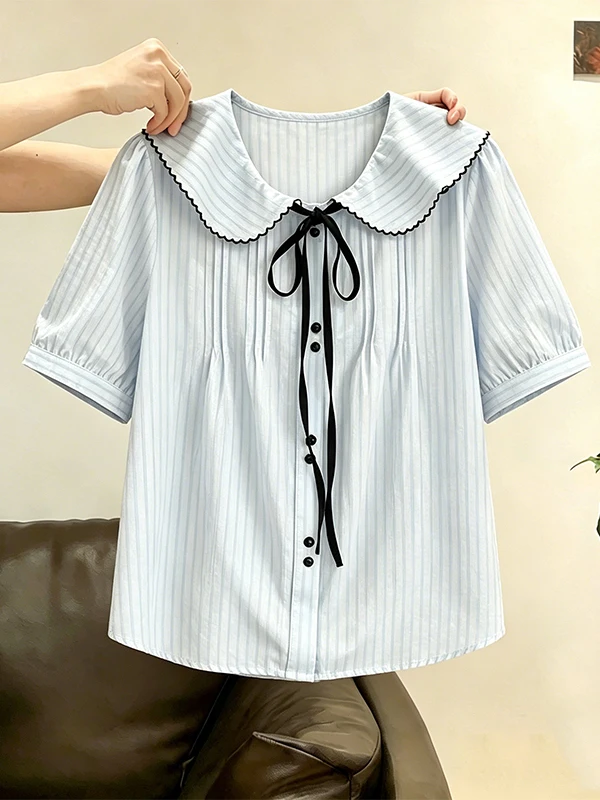 plus Size Sweet Cute Style Summer New Shirt Fashion Commute Loose Meat Covering Thin Top Women's Korean Style Breathable Shor...
plus Size Sweet Cute Style Summer New Shirt Fashion Commute Loose Meat Covering Thin Top Women's Korean Style Breathable Shor...
