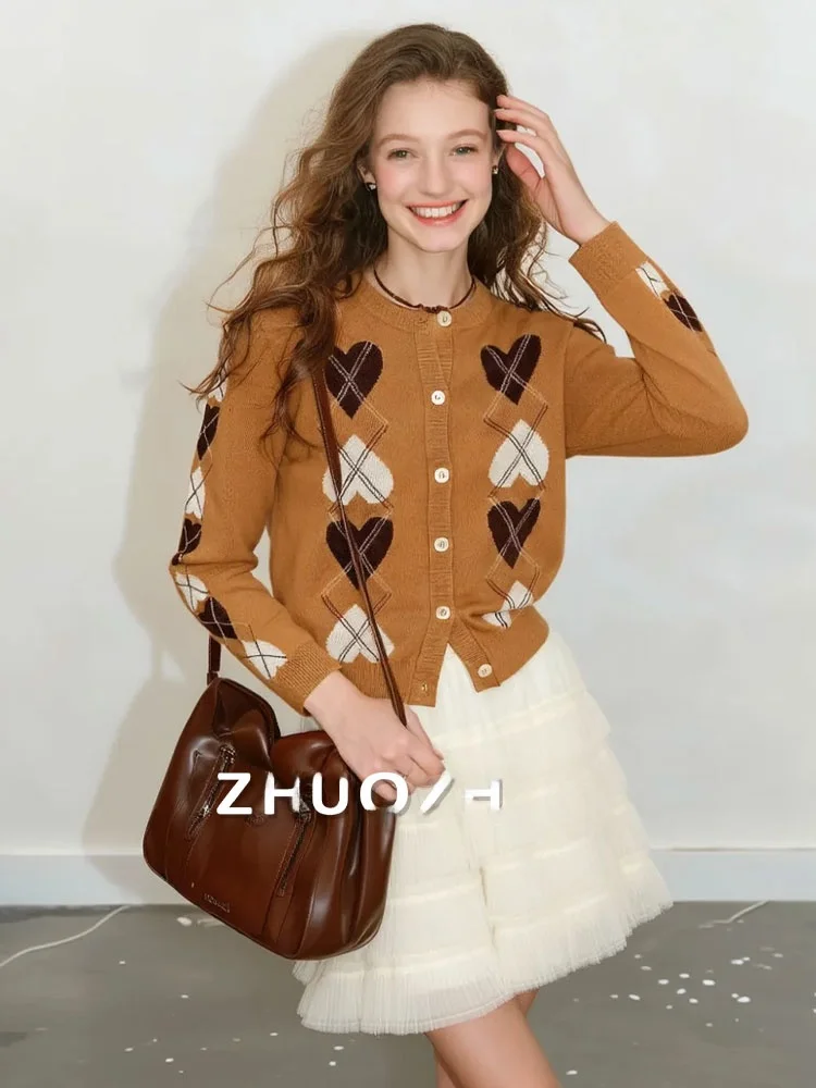 ZhuoZhi Color Blo Knitted Cardigan Diamond Pattern round Ne Button up Outerwear Soft Long Sve Elastic Regular Fit Ladi...
ZhuoZhi Color Blo Knitted Cardigan Diamond Pattern round Ne Button up Outerwear Soft Long Sve Elastic Regular Fit Ladi...