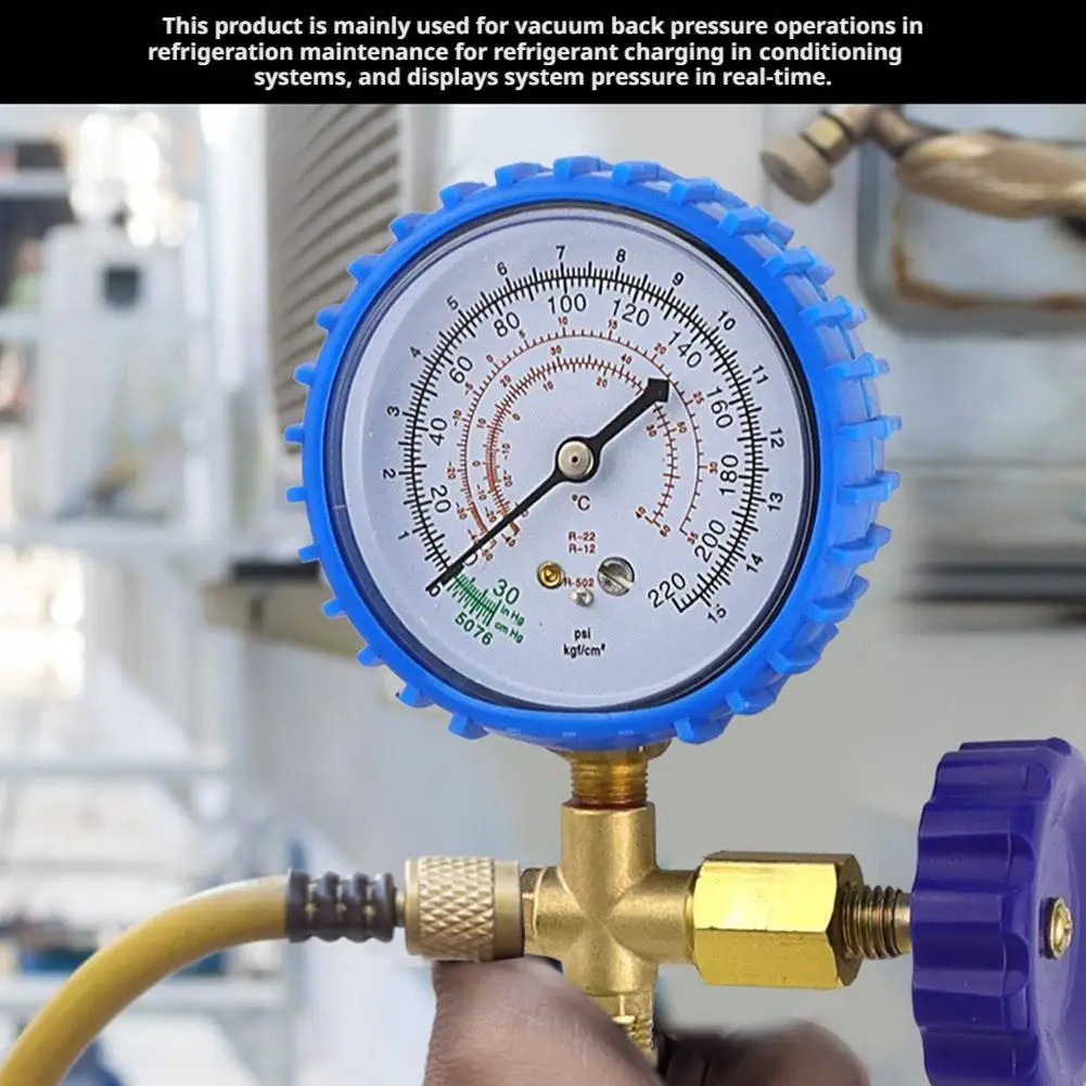 Air conditioner filling form meter valve R22 R134 refrigerant automobile fluoride meter valve refrigerant pressure gauge 1pcs
Air conditioner filling form meter valve R22 R134 refrigerant automobile fluoride meter valve refrigerant pressure gauge 1pcs