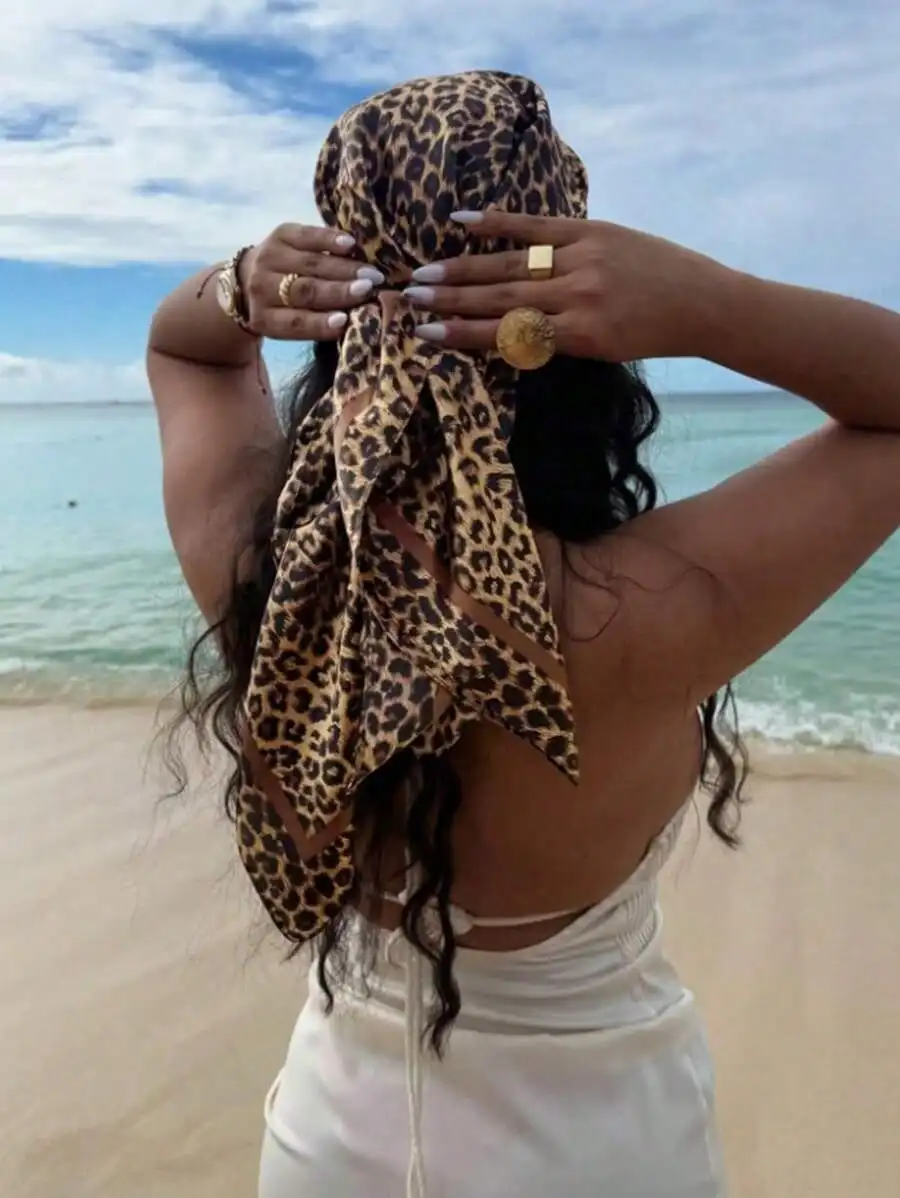 Leopard Print Women's Scarf - Soft Skin-Friendly Multi-Way Wrap (Neck Scarf & Headwear) | 90x90cm Lightweight Sun Protection Squ
Leopard Print Women's Scarf - Soft Skin-Friendly Multi-Way Wrap (Neck Scarf & Headwear) | 90x90cm Lightweight Sun Protection Squ