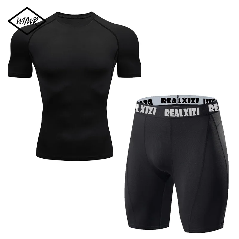 Комплект из 2 предметов: Мужской компрессионный спортивный костюм для тренировок, йоги, бега и фитнеса. Эластичные брюки и верх для занятий спортом.
Комплект из 2 предметов: Мужской компрессионный спортивный костюм для тренировок, йоги, бега и фитнеса. Эластичные брюки и верх для занятий спортом.