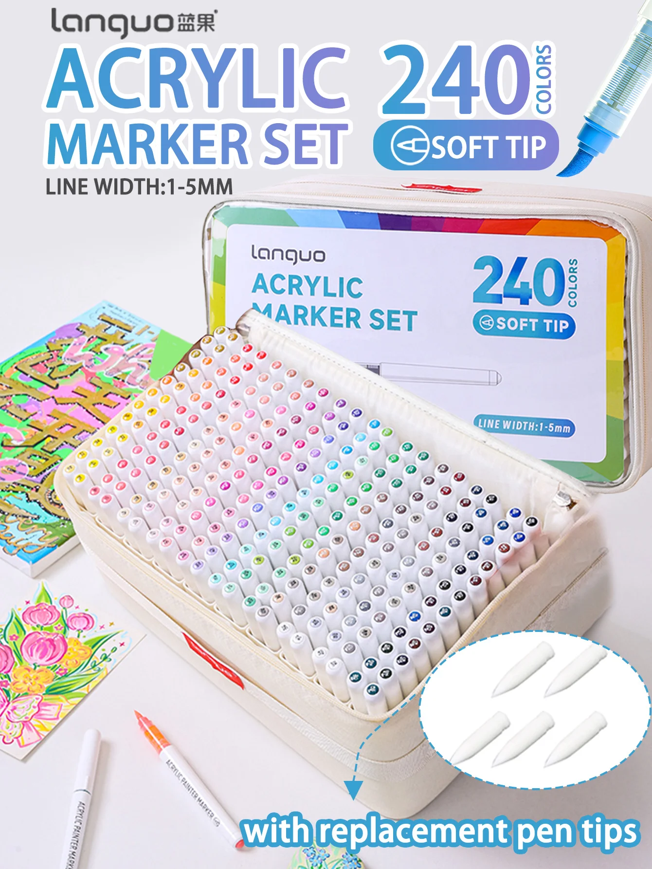 Languo 240/192/96 Colors Direct Liquid Marker Pen Set,DIY Hand Drawn,Student Graffiti Paint Drawing Pens,Art Acrylic Paint Pen
Languo 240/192/96 Colors Direct Liquid Marker Pen Set,DIY Hand Drawn,Student Graffiti Paint Drawing Pens,Art Acrylic Paint Pen