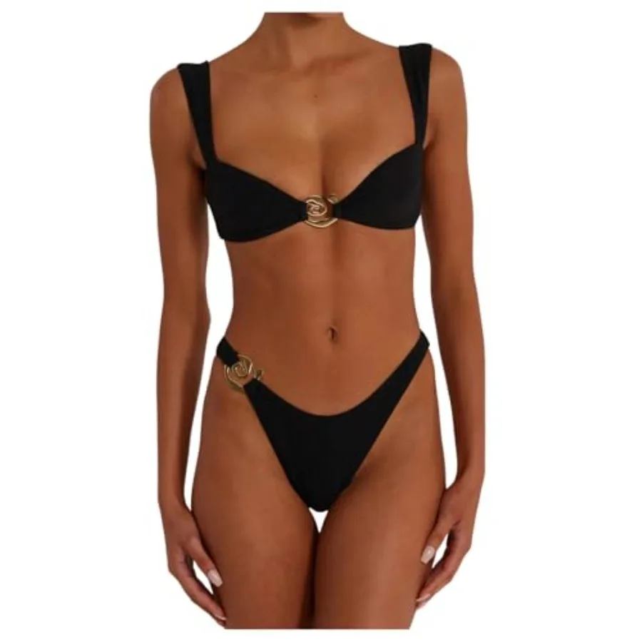 SOLY HUX Metal Ring High Cut Bikini Sets for Women Brazilian Cheeky Two Pcs Sexy Bikinis Bathing Suit Swimsuits
SOLY HUX Metal Ring High Cut Bikini Sets for Women Brazilian Cheeky Two Pcs Sexy Bikinis Bathing Suit Swimsuits