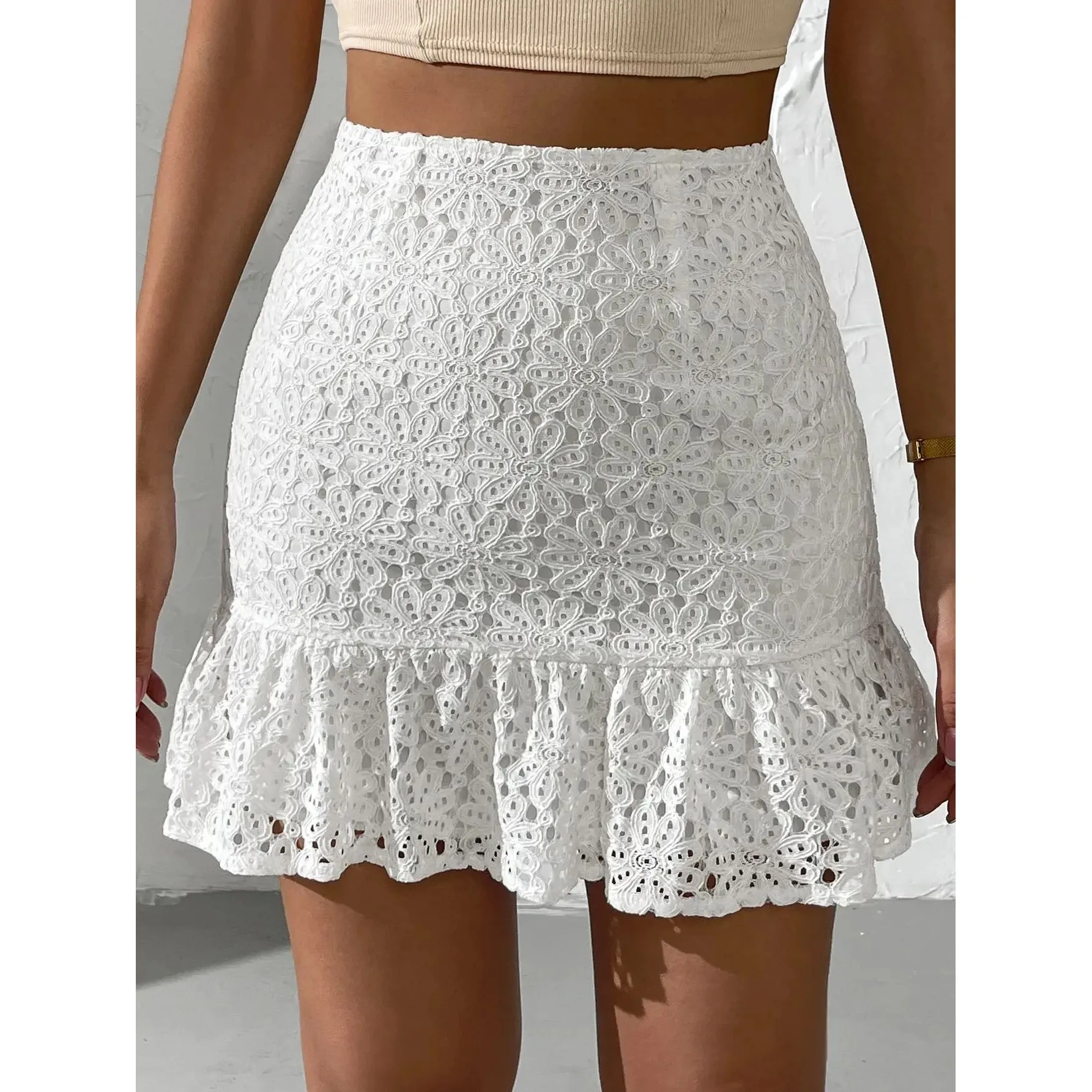 Ele Casual High Waist Skirt for Women Spring 2025 Season Other Material 00% Flanged Zipper Hem A-Line Skirt
Ele Casual High Waist Skirt for Women Spring 2025 Season Other Material 00% Flanged Zipper Hem A-Line Skirt