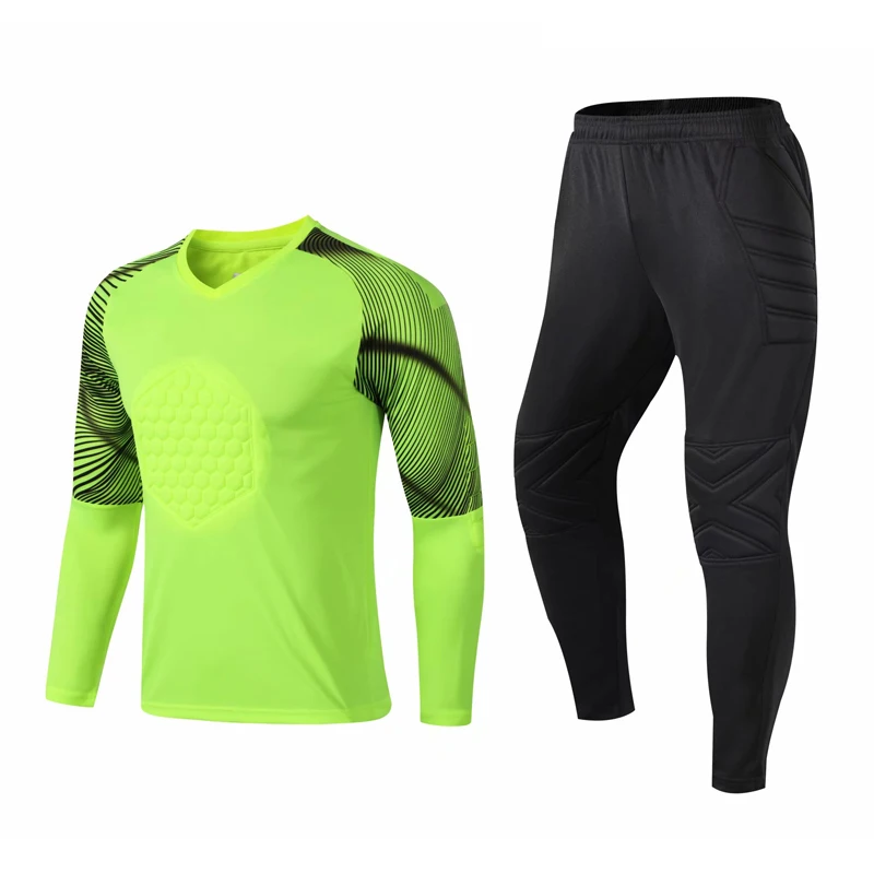 Professional Men's Soccer Goalkeeper Jersey Tracksuit Print Ponge Protector Long Sleeve Shirt & Pants Football Training Uniform
Professional Men's Soccer Goalkeeper Jersey Tracksuit Print Ponge Protector Long Sleeve Shirt & Pants Football Training Uniform