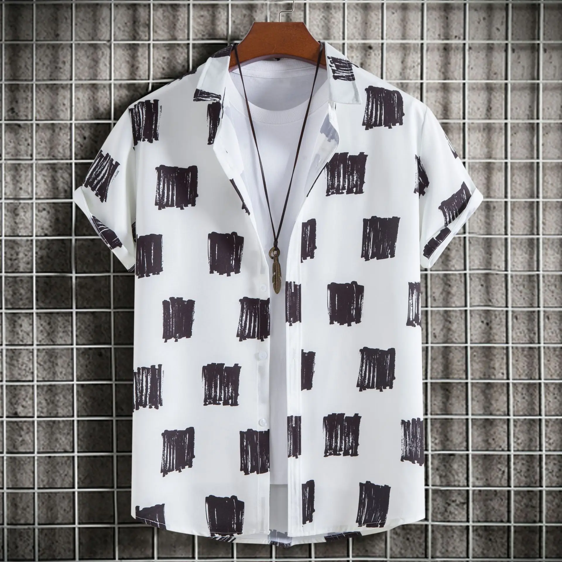 Summer Mens Short Sleeve Shirt Simple Design Lightweight Loose Fit Floral Print Casual Shirt for Men
Summer Mens Short Sleeve Shirt Simple Design Lightweight Loose Fit Floral Print Casual Shirt for Men