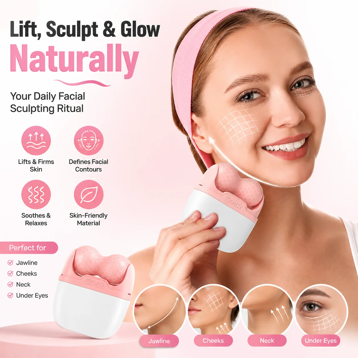 Ice roller, double-sided ice wheel, ice cooling, soothing, fast cooling, cold face, home beauty ice hockey
Ice roller, double-sided ice wheel, ice cooling, soothing, fast cooling, cold face, home beauty ice hockey