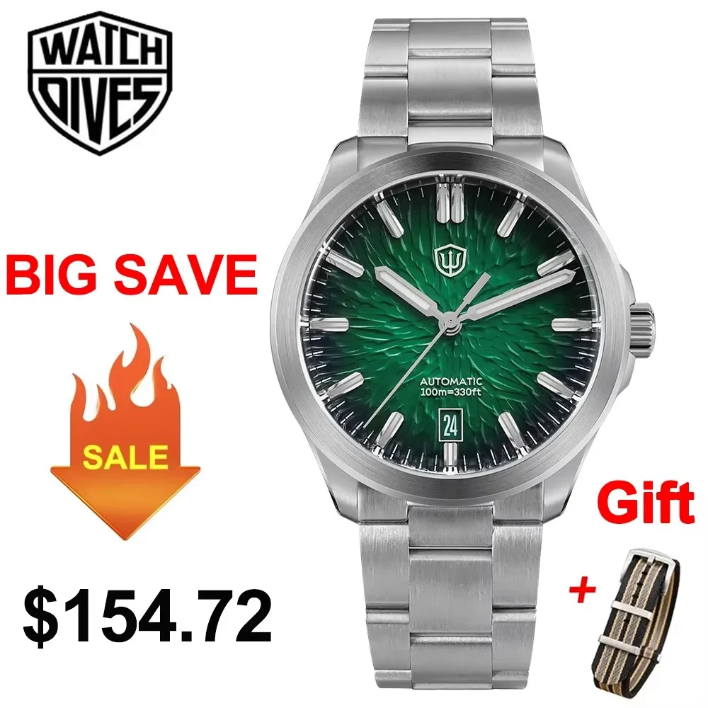 Watchdives WD0005 39mm Men Watch NH35 Automatic Movement Domed Sapphire Crystal BGW9 Luminous 10Bar Waterproof Vintage Watches
Watchdives WD0005 39mm Men Watch NH35 Automatic Movement Domed Sapphire Crystal BGW9 Luminous 10Bar Waterproof Vintage Watches